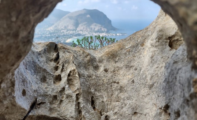 View of Mount Pellegrino from Addaura Caves, Palermo