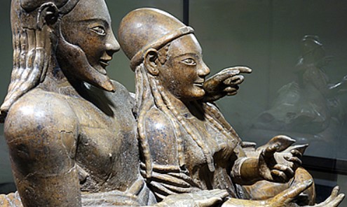 The freedom enjoyed by Etruscan women at Banditaccia
