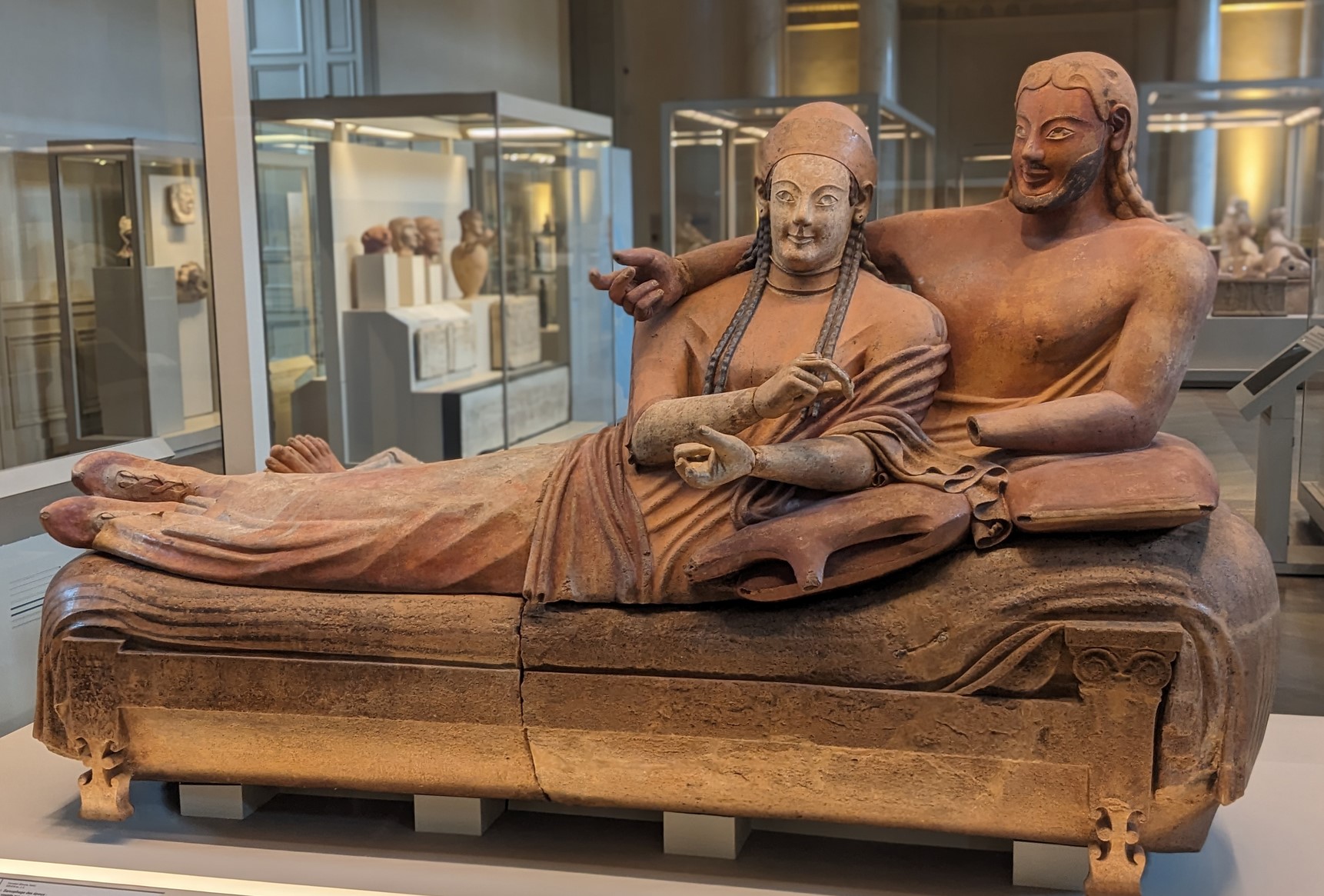 Sarcophagus of the Spouses, c. 520 BCE, Louvre Museum, Room 18.