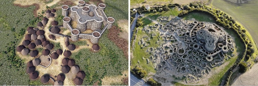 Ideal reconstruction of Su Nuraxi at Barùmini, 1000 BCE (sardegnacultura.it)