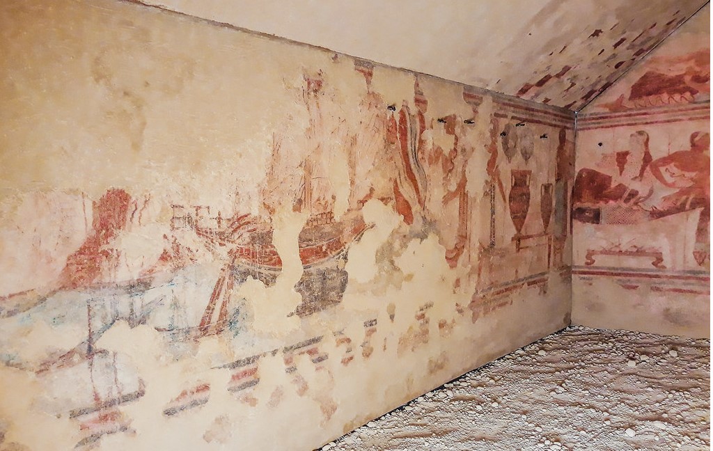 Etruscan tombs, Tarquinia (Tomb of the Boat)
