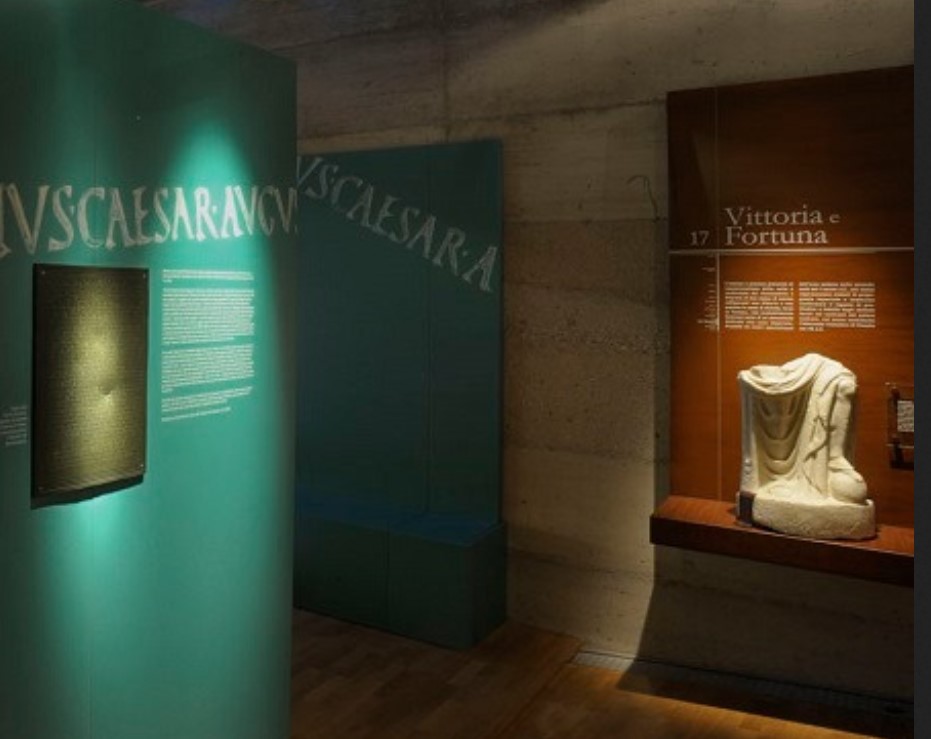 A copy of the Tabula Clesiana is kept in the archaeological area of the Campi Neri in Cles
