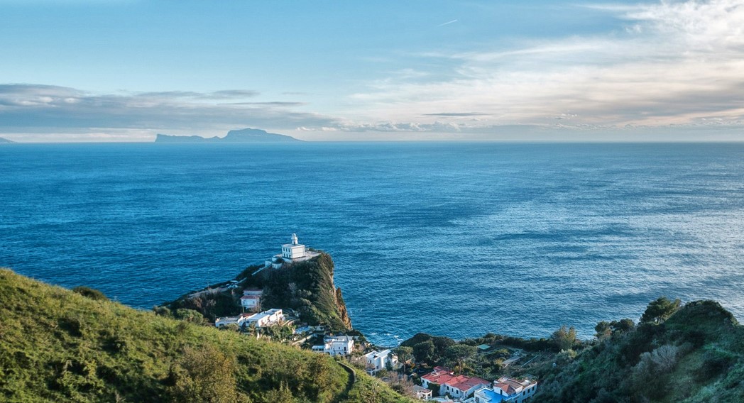 The island of Procida seen from Capo Miseno, Naples