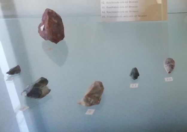 Some artifacts have been found at Monte Poggiolo - Museum of man and environment, Palazzo Pretorio, Terra del Sole, Castrocaro Terme and Terra del Sole (FC)
