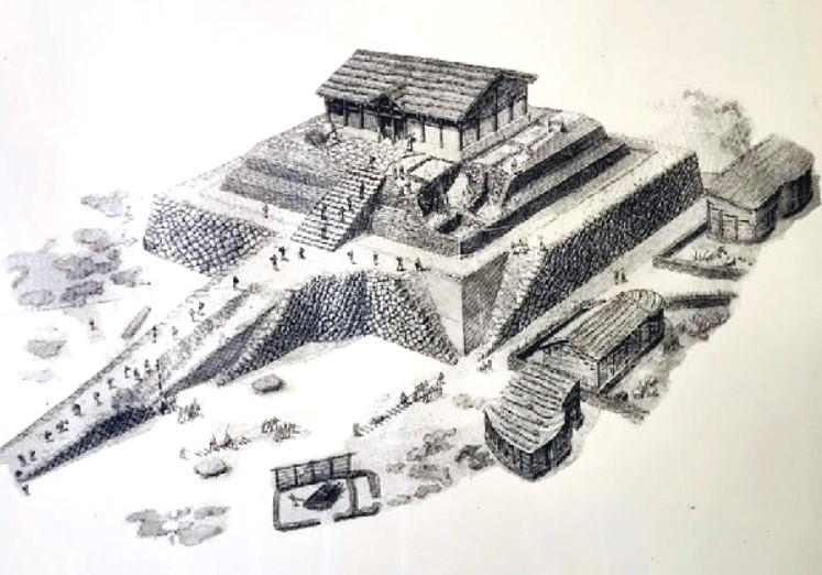 A reconstruction of the Altar of Monte d'Accoddi