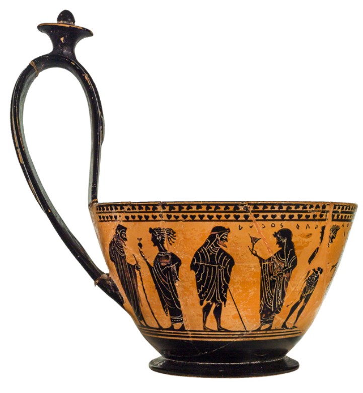 Kyathos with Black-Figure Decoration, Vulci, ca. 520 BCE. Etruscan Museum of Villa Giulia, Rome.