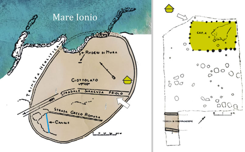 Map of the Neolithic village Stentinello, (Tusa, 1994)