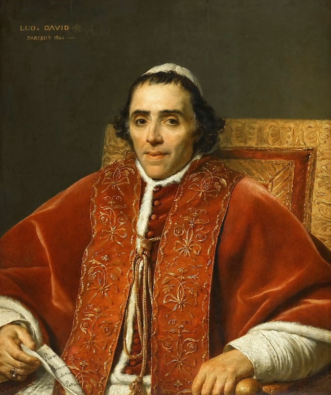 Pope Pius VII (1805), Pope Pius VII (1742 – 1823), head of the Catholic Church and ruler of the Papal States from 14 March 1800 to his death in 1823.