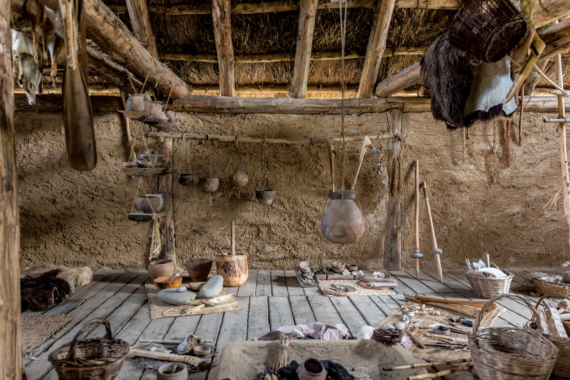 Interior of a Neolithic hut