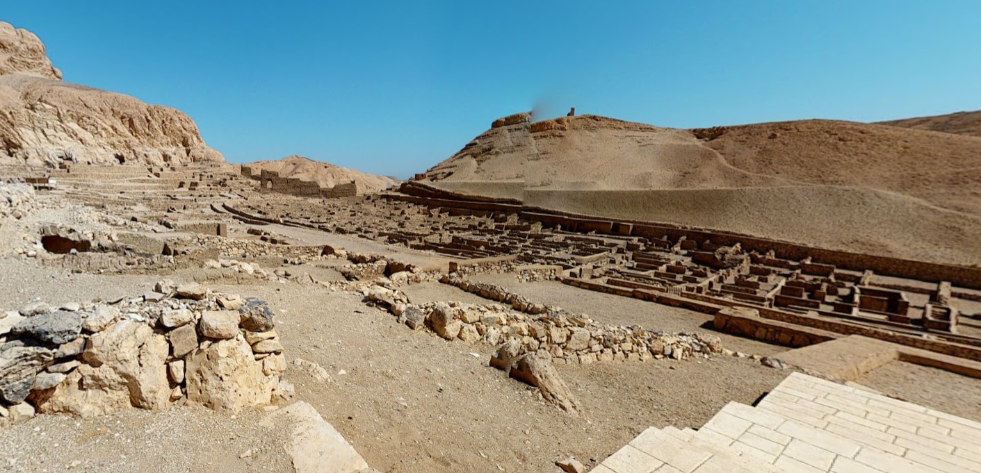View to Deir el-Medina, Luxor West Bank, Egypt
